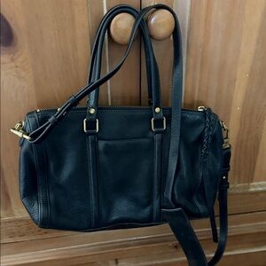 Fossil Black Leather Satchel